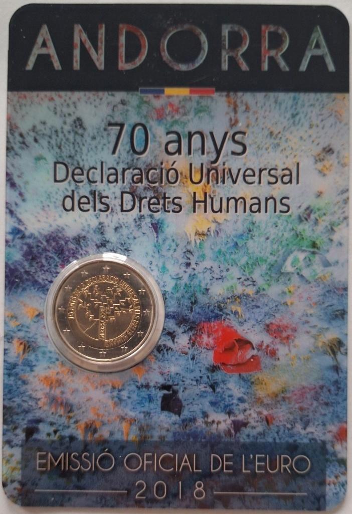 Andorra coincard 2018 - Universele Rechten, Postzegels en Munten, Munten | Europa | Euromunten, Setje, 2 euro, Overige landen