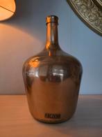 Mrs Bloom Glazen Flesvaas Koper/Amberkleurig - Dame Jeanne, Gebruikt, Overige kleuren, Ophalen of Verzenden, Glas