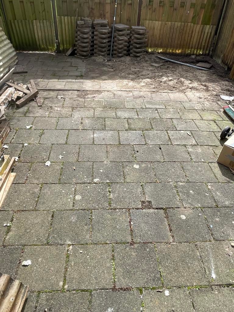 Tuintegels 50m2, Tuin en Terras, Ophalen, Gebruikt, 10 m² of meer, Beton