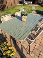 Mooie tuintafel 140 cm, direct beschikbaar!, Ophalen, Gebruikt, Rechthoekig, Metaal