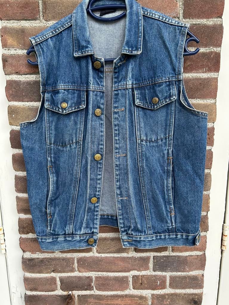 Denim gilet maat S, Ophalen of Verzenden, Zo goed als nieuw, Maat 34 (XS) of kleiner, Blauw