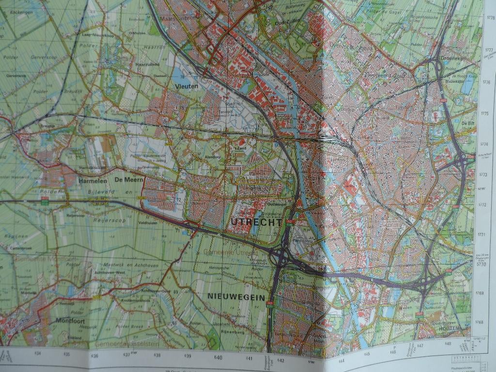 Stafkaarten Nederland, Defensie uitgave, schaal 1:50.000, Ophalen of Verzenden, 1800 tot 2000, Nederland, Landkaart