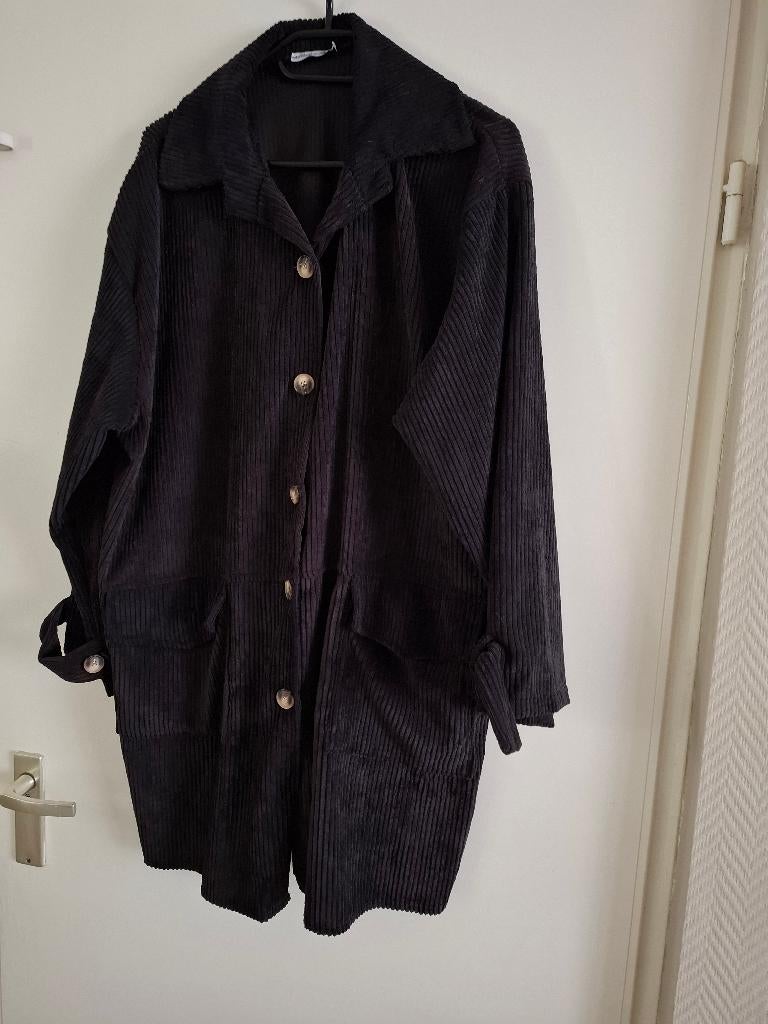 Zwart Rib Jasje maat 44/46, Kleding | Dames, Ophalen of Verzenden, Zo goed als nieuw, Maat 42/44 (L), Zwart
