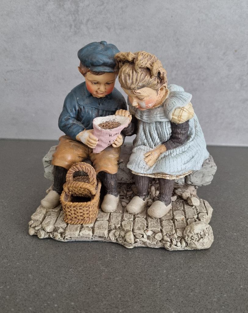 Nostalgisch beeldje van Ot en Sien, getiteld "Niet doen Ot", Ophalen of Verzenden, Zo goed als nieuw, Overige typen