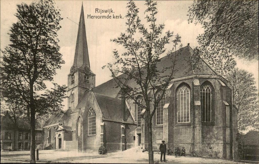 Rijswijk - Hervormde kerk - gevel, Ophalen of Verzenden, Voor 1920, Ongelopen, Zuid-Holland