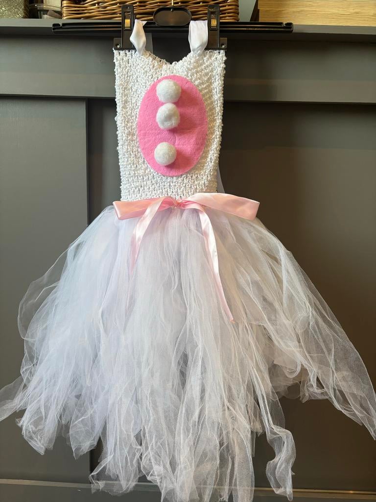 Konijnen verkleedjurkje 4-6 jaar, nieuwstaat, Kinderen en Baby's, Carnavalskleding en Verkleedspullen, Ophalen of Verzenden, Zo goed als nieuw