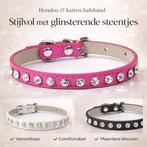 🐾 Stijlvolle honden- & kattenhalsband met strass steentjes, Ophalen of Verzenden, Nieuw