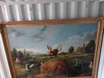 Groot Schilderij 2.65 bij 1.95 meter: Haan en Kipen, Ophalen