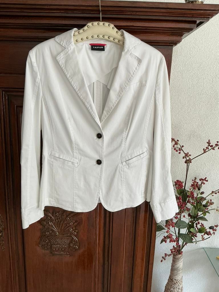 BLAZER VAN TAIFUN, Wit, Maat 42/44 (L), Nieuw, Ophalen of Verzenden