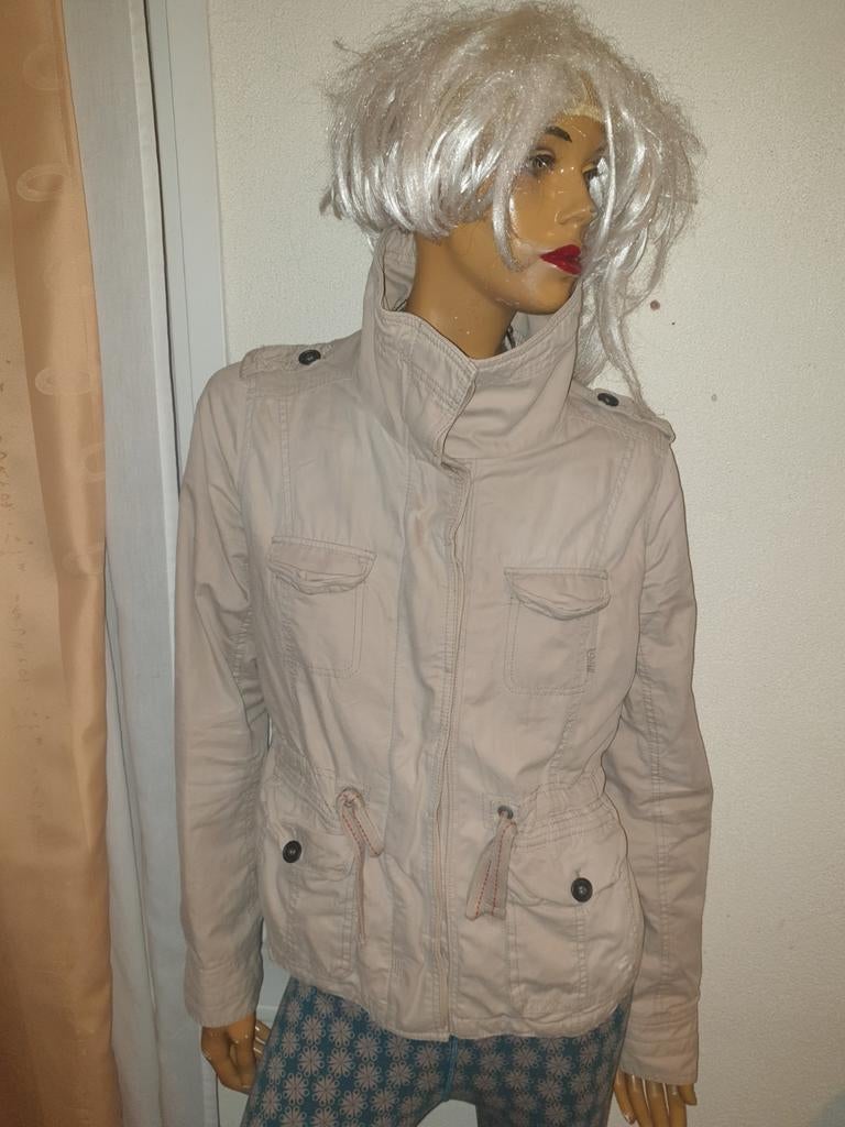 Lichtbeige zomerjas met trekkoord van Abercrombie&Fitch M, Maat 38/40 (M), Beige, Ophalen of Verzenden, Zo goed als nieuw