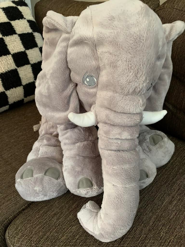 Grote pluche olifant (ikea), Kinderen en Baby's, Speelgoed | Knuffels en Pluche, Ophalen, Zo goed als nieuw, Olifant