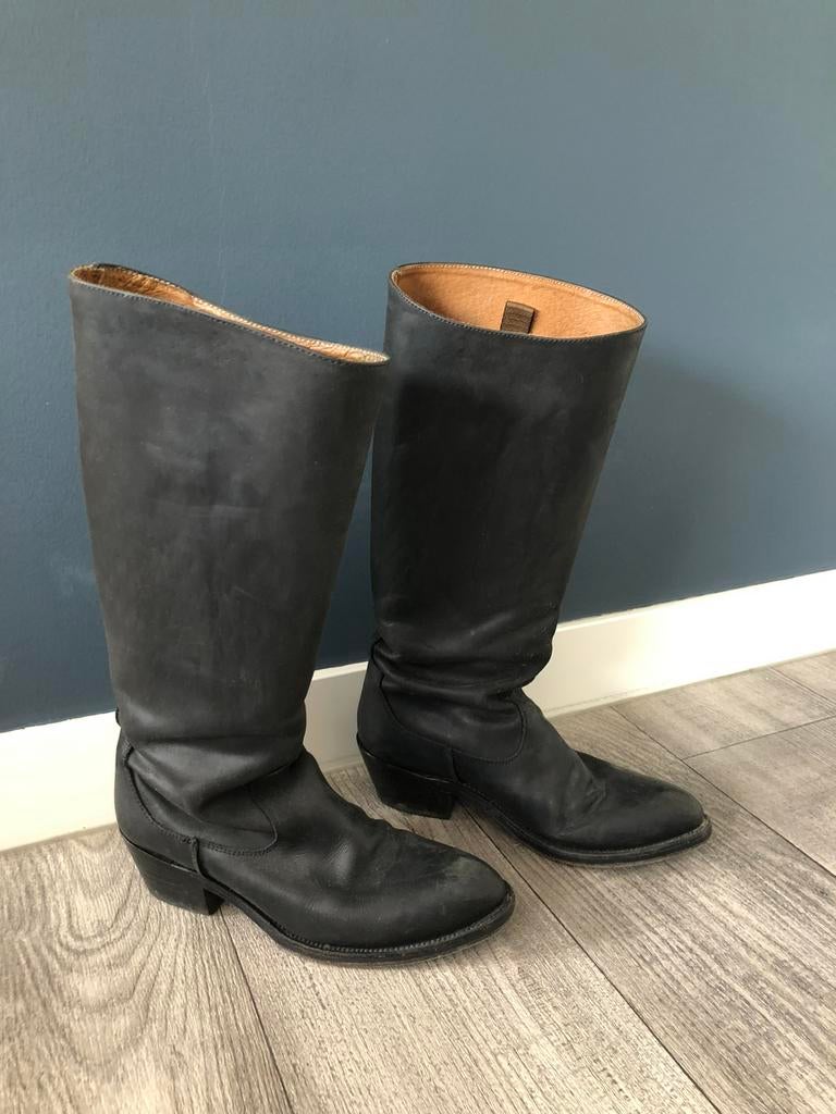 Cowboylaarzen zwart maat 39, Kleding | Dames, Schoenen, Hoge laarzen, Zwart, Ophalen of Verzenden, Gedragen