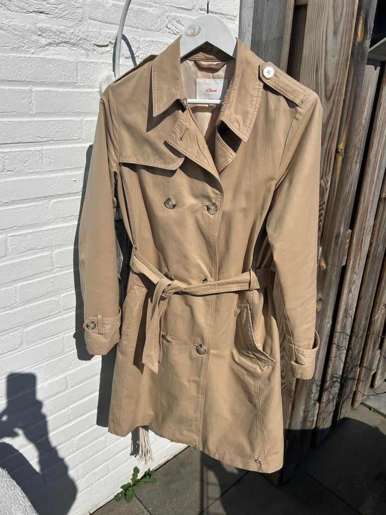 Trenchcoat dames, Ophalen of Verzenden, Gedragen, Maat 38/40 (M), Beige