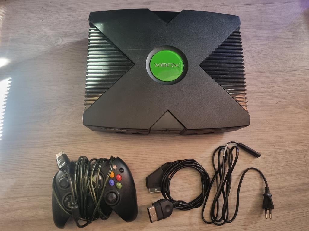 Xbox compleet met 5 spellen, Spelcomputers en Games, Spelcomputers | Xbox Original, Verzenden, Met 1 controller