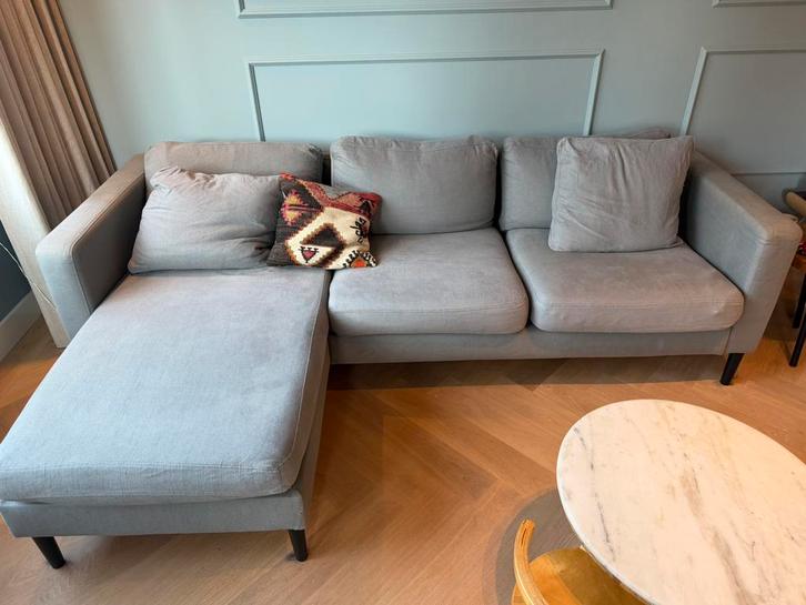 Ikea Karlstad met hoezen van Bemz!, Huis en Inrichting, Banken | Complete zithoeken, Gebruikt, Stof, Ophalen