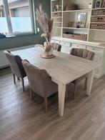 Eethoek 4 stoelen landelijk, Gebruikt, 200 cm of meer, Landelijk, Vier personen