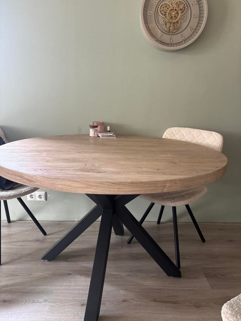 Tafel Bressano van Kwantum - Zo goed als nieuw, Huis en Inrichting, Tafels | Eettafels, Ophalen, 100 tot 150 cm, Rond, Zo goed als nieuw