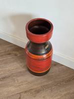 Grote oranje Duitse fatlava vaas west Germany, Ophalen of Verzenden