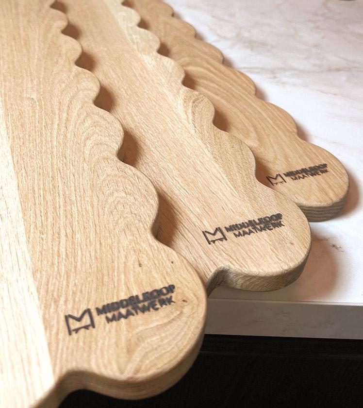 Massief eiken snijplank groot organisch, Snij-/serveerplank, Ophalen of Verzenden, Nieuw, Hout