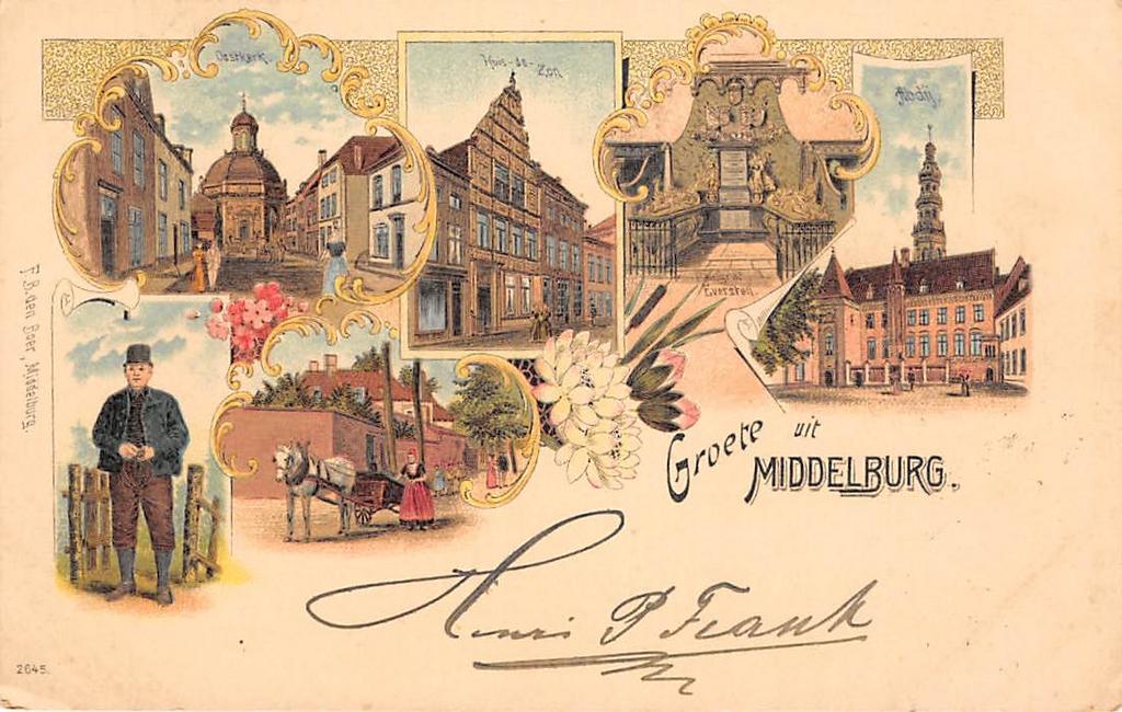 Middelburg - Groete uit Middelburg 6 luik, Ophalen of Verzenden, Voor 1920, Gelopen, Zeeland