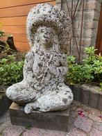 Tuinbeeld indiaan van steen, Ophalen, Gebruikt, Steen