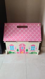 Poppenhuis hout rose, Ophalen of Verzenden, Gebruikt, Poppenhuis