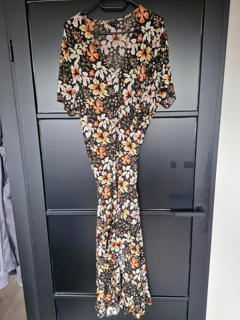 Exxcellent Bloemenprint Maxi Jurk Maat 46, Kleding | Dames, Jurken, EXXCELLENT, Zwart, Maat 46/48 (XL) of groter, Ophalen of Verzenden
