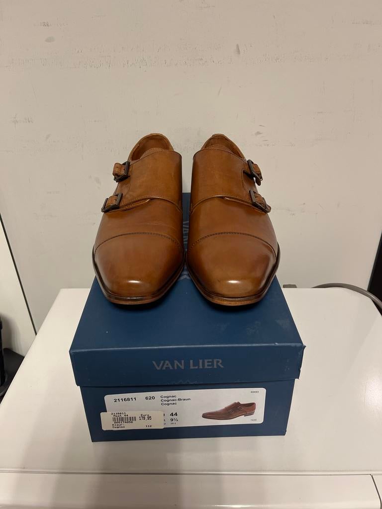 Van Lier Cognac Leren Gespschoenen  maat 42, Van Lier, -, Nieuw, Ophalen of Verzenden