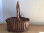 Vintage rieten flessenmand voor 6 flessen., Ophalen of Verzenden, Huis en Inrichting