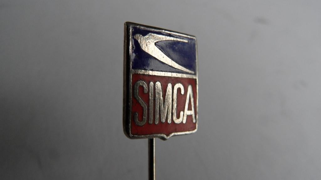 Simca Aronde oldtimerauto speld, geëmailleerd, Verzenden, Gebruikt, Merk, Speldje of Pin
