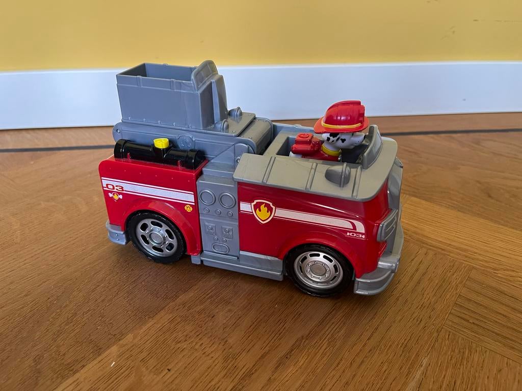 Paw Patrol brandweerwagen met Marshall, Kinderen en Baby's, Speelgoed | Speelgoedvoertuigen, Ophalen of Verzenden, Gebruikt