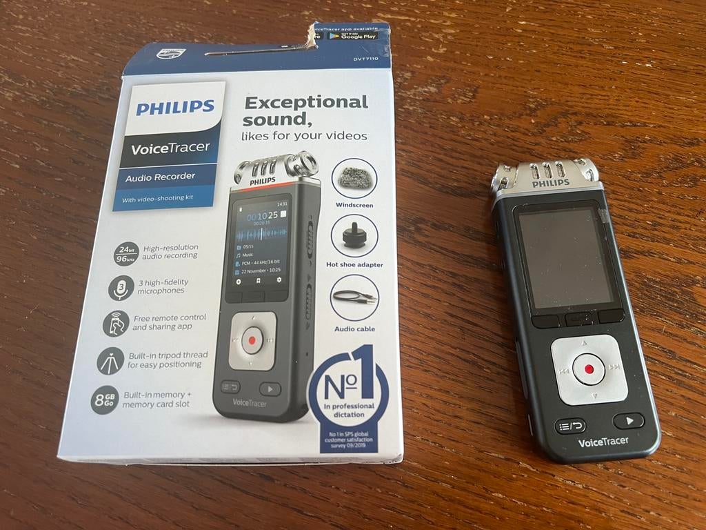 Philips Voice Tracer DVT6110 - nieuw!, Ophalen of Verzenden, Nieuw, Audio