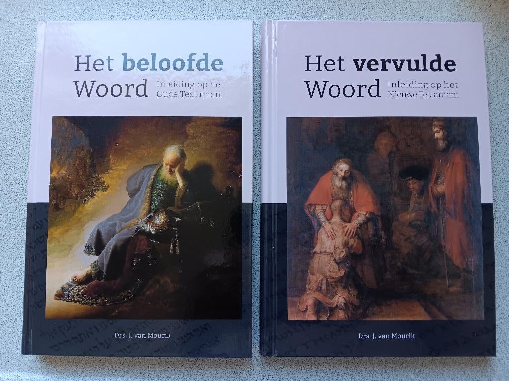 2 Boeken Drs. J van Mourik Het beloofde en Vervulde Woord, Ophalen of Verzenden, Zo goed als nieuw, Drs. J. van Mourik, Christendom | Protestants