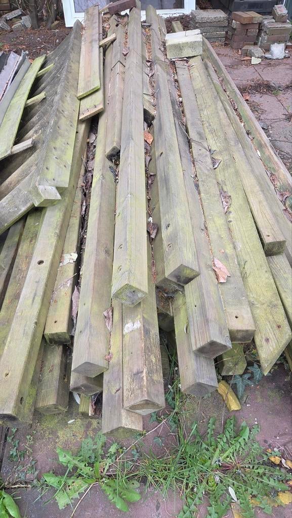 GERESERVEERD - Geïmpregneerde tuinpalen, Ophalen, Minder dan 180 cm, Palen