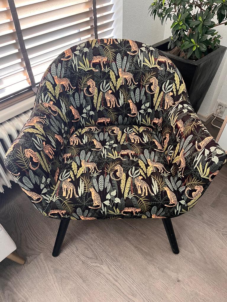 Stoel met luipaarden en bladeren, Ophalen, Gebruikt, Overige kleuren, Jungle