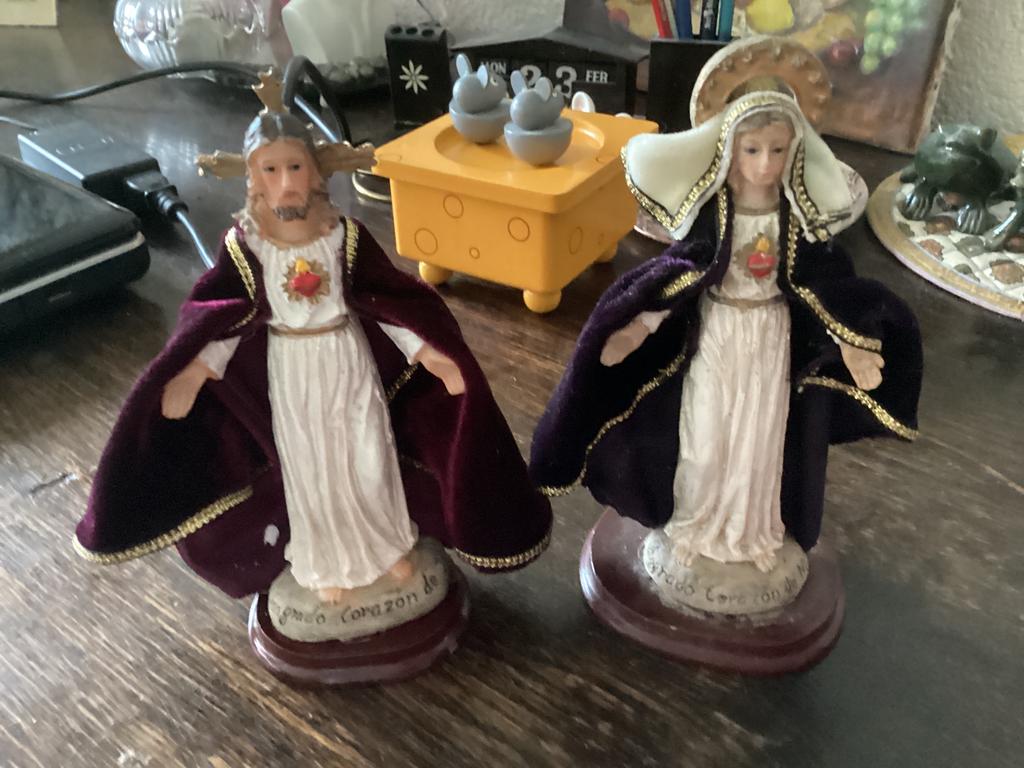 Maria en Jezus // hoog 15 cm. Twee stuks, Ophalen of Verzenden