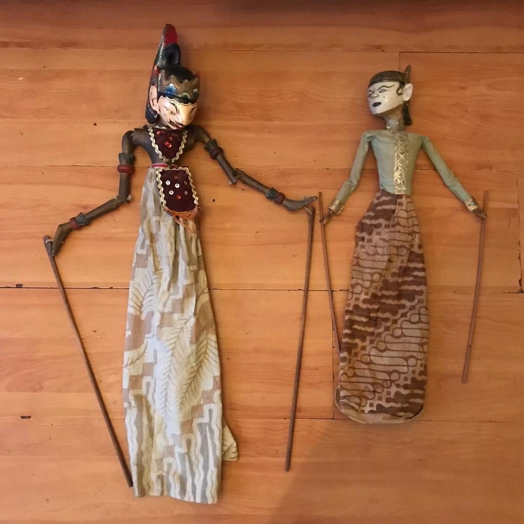 Antiek paar wajong poppen, Ophalen of Verzenden