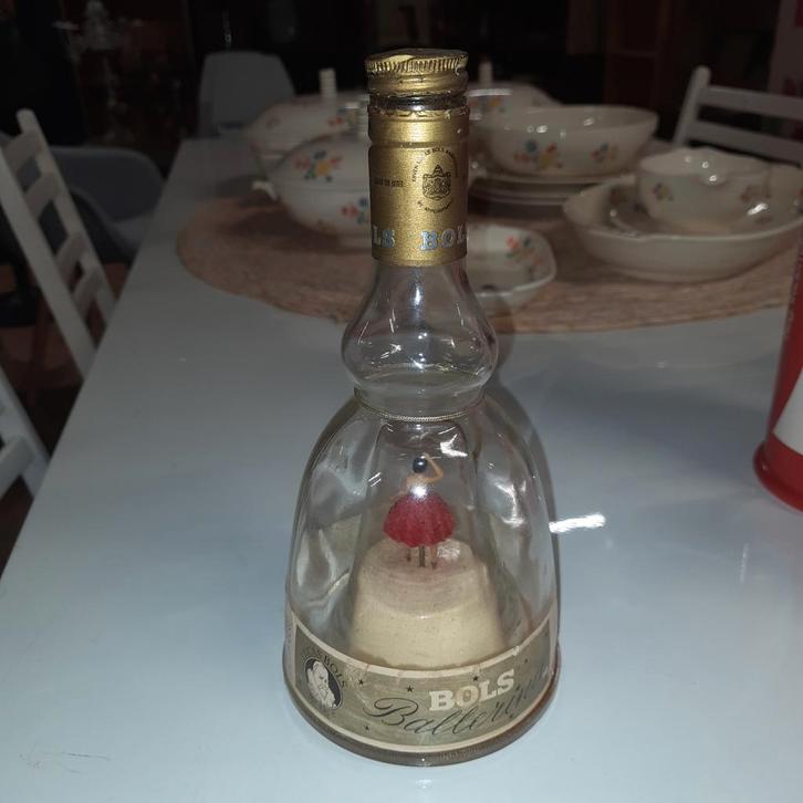 Vintage Bols Ballerina muziekdoos lege likeurfles, Verzamelen, Merken en Reclamevoorwerpen, Ophalen of Verzenden