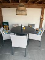Moderne tuinset met 5 stoelen, Ophalen, 5 zitplaatsen, Aluminium, Zo goed als nieuw
