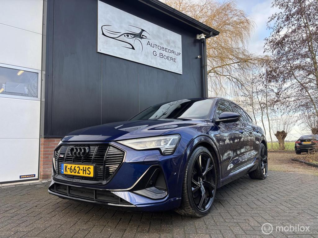 Audi e-tron Sportback 55 quattro|3X Sline|Pano|Lucht 95 kWh, Auto's, Audi, Automaat, 131 €/maand, Blauw, Origineel Nederlands