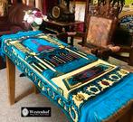 Oosters tafelkleed - kleed - wandkleed tapijt met fransjes, Verzenden, Nieuw, Rechthoek, Binnen