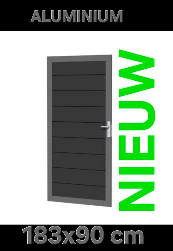 Schuttingdeur Tuinpoort Tuindeur 183x90cm Nieuw, Ophalen, Minder dan 100 cm, Draaipoort, 150 tot 200 cm