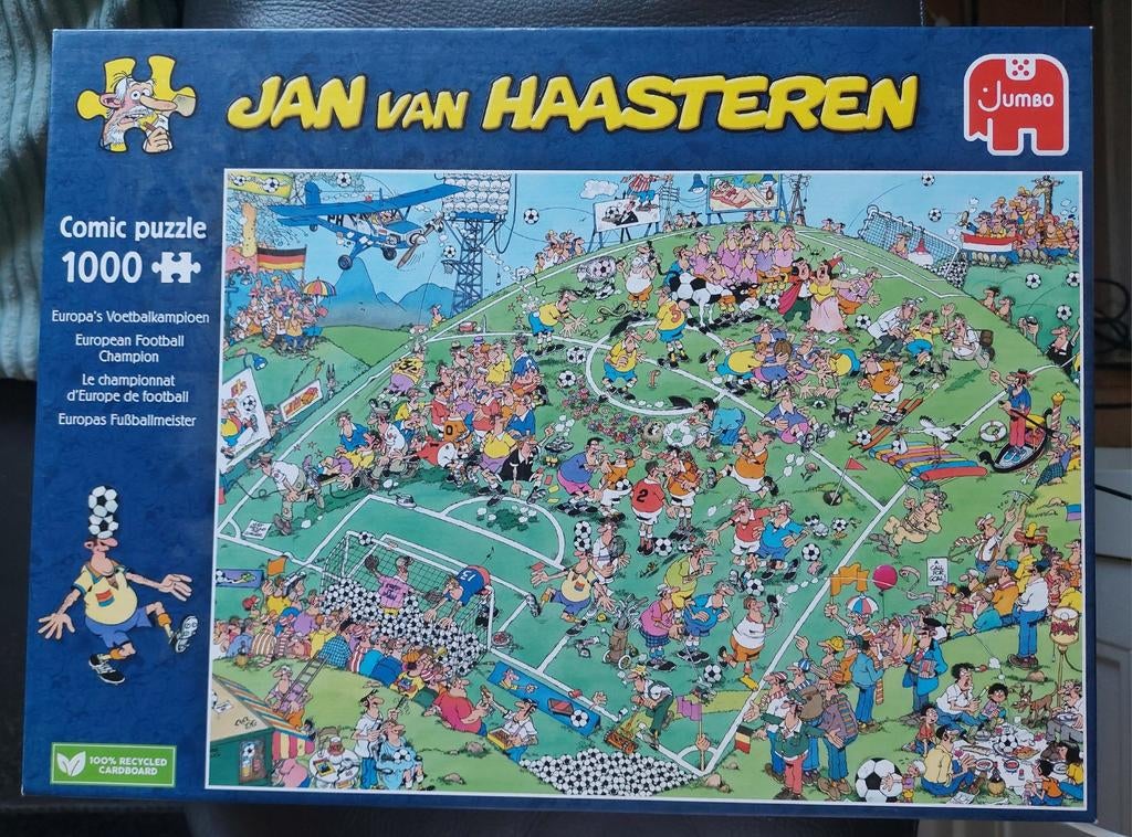 Jan van haasteren puzzel  voetbalkampioen, Ophalen, 500 t/m 1500 stukjes, Zo goed als nieuw