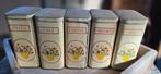 5 oude Franse blikken Chicoree,  Pates, Café, Farine, Riz, Ophalen of Verzenden