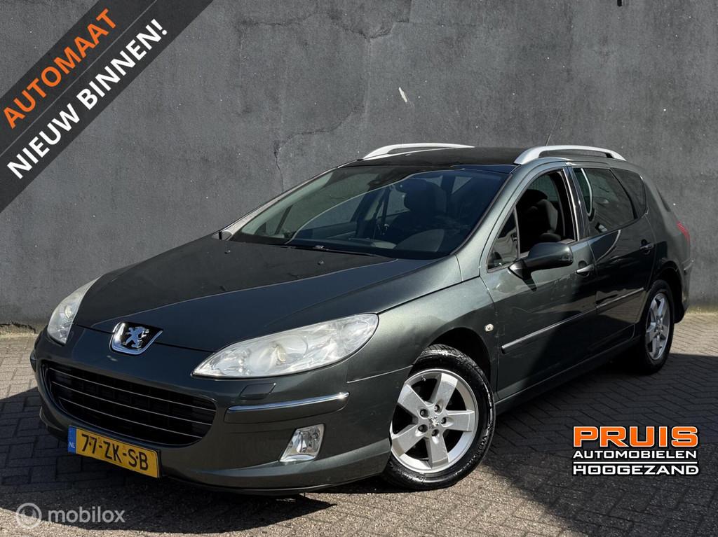 Peugeot 407 SW 2.0-16V ST -PANO-NAVI- Apk (10-2026) *INRUIL, Gebruikt, 4 cilinders, Euro 4, Zilver of Grijs
