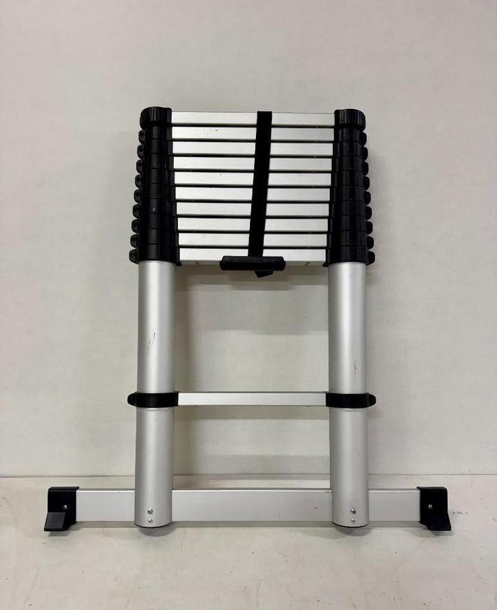 Telescopische Ladder, Doe-het-zelf en Verbouw, Ladders en Trappen, Zo goed als nieuw, Trap, 2 tot 4 meter, Ophalen