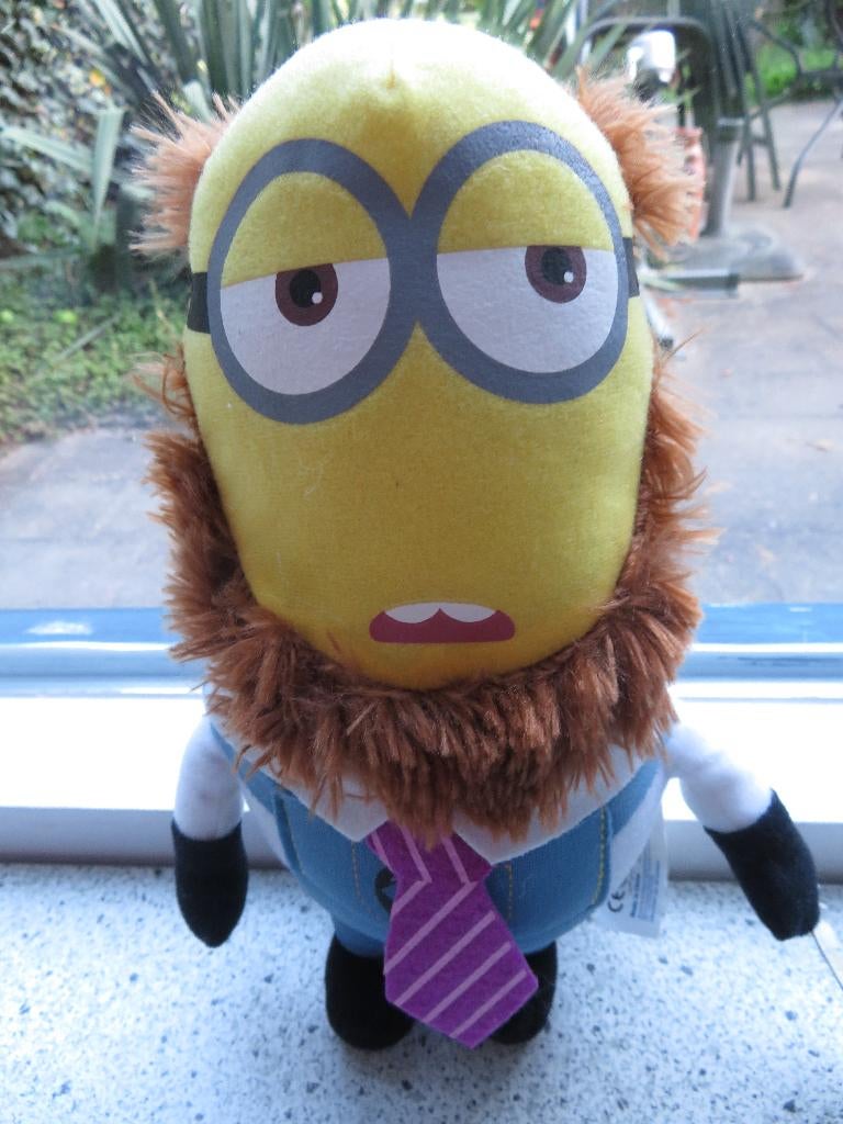 Minion knuffel Vader Tim met baard en stropdas, Overige typen, Nieuw, Ophalen of Verzenden, Met label