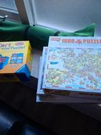 Nieuwe puzzels, 3x, puzzelmat en sorteerbakjes, Ophalen of Verzenden, 500 t/m 1500 stukjes, Nieuw
