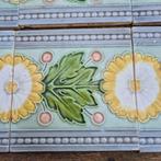 43 jugendstil wandtegels, opgelegd decor mooie kleuren, Ophalen