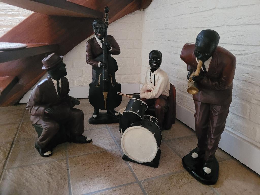 Decoratieve beelden van een jazzband, Verzamelen, Beelden en Beeldjes, Ophalen, Gebruikt, Overige typen